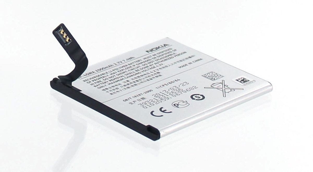 Nokia Akku für Nokia BP-4GWA Li-Pol 3,7 Volt 2000 mAh silberfarben Handy-Akku 2000 mAh (3.7 V) von Nokia