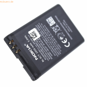 Nokia Akku für Nokia C5 Li-Ion 3,7 Volt 1050 mAh schwarz Nokia Akku für Nokia C5 Li-Ion 3,7 Volt 1050 mAh schwarz von Nokia