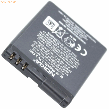 Nokia Akku für Nokia SL630 Li-Ion 3,7 Volt 950 mAh schwarz Nokia Akku für Nokia SL630 Li-Ion 3,7 Volt 950 mAh schwarz von Nokia