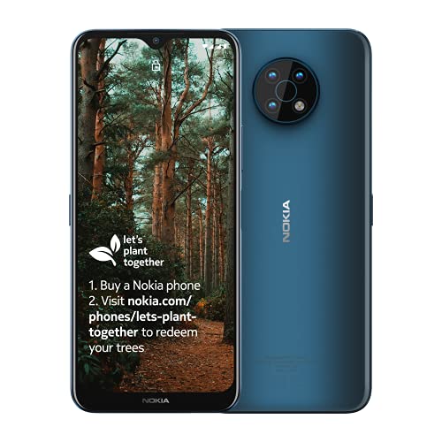 Nokia G50 5 G Smartphone mit 6,82 Zoll-Display (17,3 cm) HD+, Android 11, 4 GB RAM/64 GB ROM, 5000 mAh Akku, 48 MP Dreifachkamera, 18 W Schnellladefähigkeit, Video-Selfie-Stabilisierung, Blau von Nokia