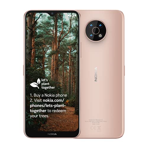 Nokia G50 5G Smartphone mit 6,8 Zoll HD+ Display, Android 11, 4GB RAM/64GB ROM, 5000mAh Akku, 48MP Dreifachkamera, 18W Schnellladung kompatibel, Video-Selfie-Stabilisierung - Sand von Nokia