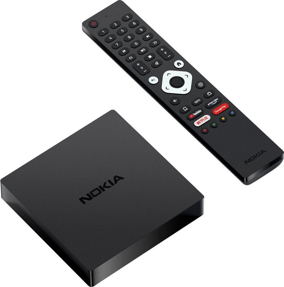 Nokia Streaming-Box 8000 Android TV 4K UHD, Chromecast, HDMI, Netflix, Prime Video, (Disney+, Kompatibel mit Google Assistant), Android 12 TV Ultra HD Box Media Player, beleuchtete Fernbedienung von Nokia