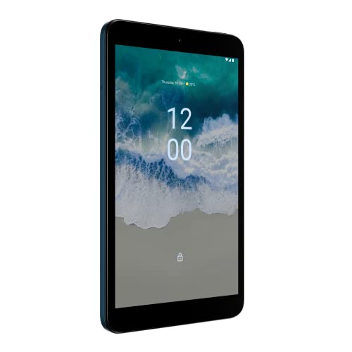 Nokia - T10 Wi-Fi Tablet, Android 12, 8 Zoll Display, 60 Hz, 3 GB RAM/32 GB ROM, Akku mit 5250 mAh, 8 MP, Frontkamera, 2 MP, Stereo-Lautsprecher mit OZO-Wiedergabe, Blau [Italien] von Nokia