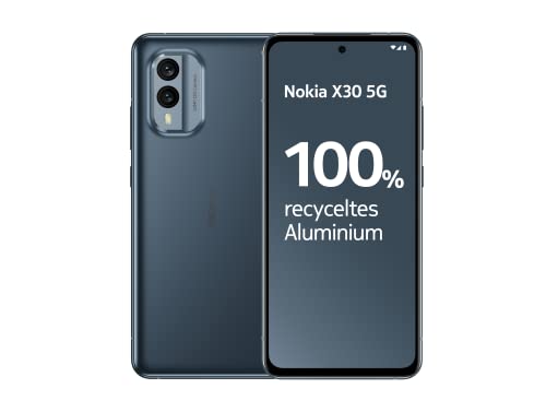 Nokia X30 5G 6, 43" Smartphone mit AMOLED PureDisplay, FHD+, 8/256 GB, Gorilla Glass Victus, 3 Jahre, 50MP PureView OIS Kamera, ultraschnelles Laden 33W - Blau, 8 GB/256 GB von Nokia