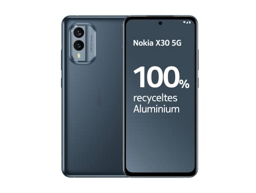 Nokia X30 5G 6,43" Smartphone mit AMOLED PureDisplay, FHD+, 6/128 GB, Gorilla Glass Victus, 3 Jahre Garantie, 50MP PureView OIS Kamera, ultraschnelles Laden mit 33W - Blau 6 GB/128 GB Nokia X30 5G 6,43" Smartphone mit AMOLED PureDisplay, FHD+, 6/128 GB, Gorilla Glass Victus, 3 Jahre Garantie, 50MP PureView OIS Kamera, ultraschnelles Laden mit 33W - Blau 6 GB/128 GB von Nokia