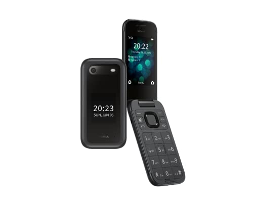 Nokia unlocked, 2660 Flip, 2,8-Zoll-Display, große Tasten, toller Sound, Zoom-UI, Notfall-Taste, Drehfunktion zur Anrufverwaltung, Kamera hinten - Schwarz von Nokia