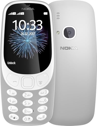 Telefon Nokia 3310 Dual SIM Grau Weiß 2,4 Zoll (6,1 cm) Integrierte Kamera, Bluetooth, FM-Radio mit italienischer Sprache von Nokia