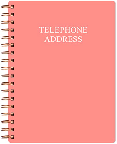 Telefonadresse & Geburtstagsbuch mit Registerkarten, Adressbuch für Kontakte, mit Telefonnummern, Adressen, Rose Telefonbuch, 12.7x17.8 cm von Nokingo