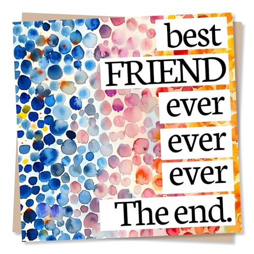 Schöne mehrfarbige gepunktete Geburtstagskarte für beste Freunde – Karte für einen erstaunlichen Freund von Nokular