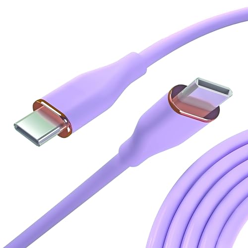 Nolhel USB-Kabel Typ C - Schnellladekabel Typ C aus robustem Silikon - USB C Kabel kompatibel mit Macbook und Smartphone (1 m, Lila) von Nolhel
