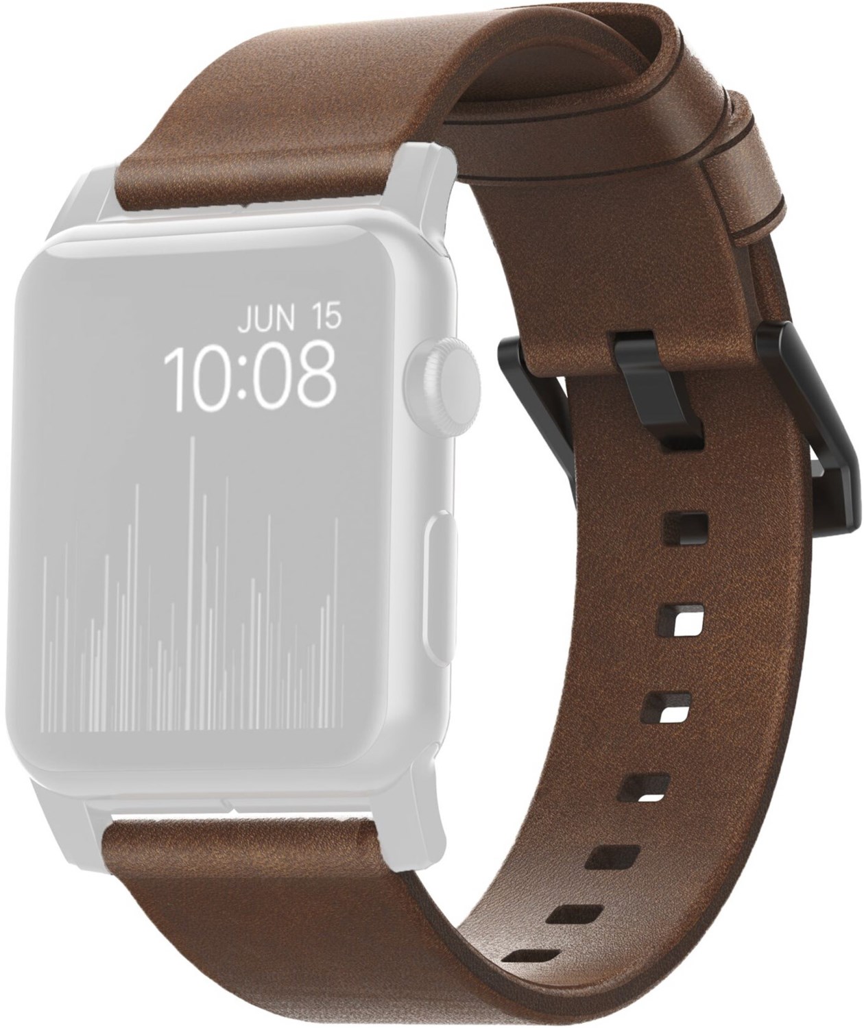 Modern Lederarmband (42/44/45/49mm) für Apple Watch braun/schwarz von Nomad