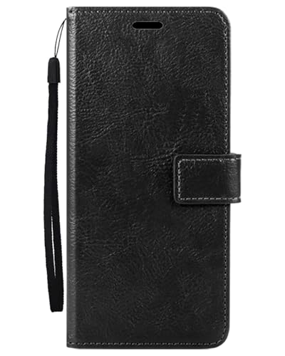 Nomfy Handyhülle für Samsung S25 Bookcase mit Magnetverschluss und Kartenhalter Moderne Trendy Hülle - Schwarz von Nomfy