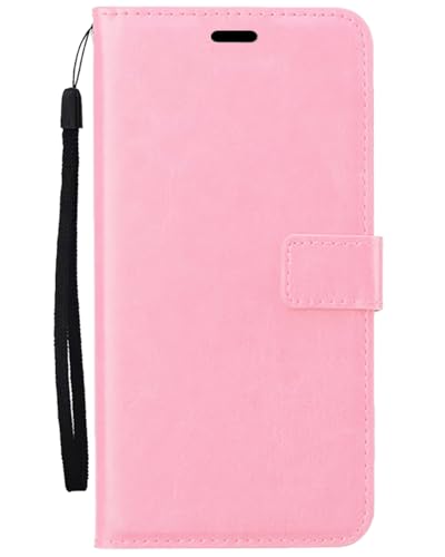Nomfy Handyhülle für iPhone 16e Bookcase mit Magnetverschluss und Kartenhalter Moderne Trendy Hülle - Hellrosa von Nomfy