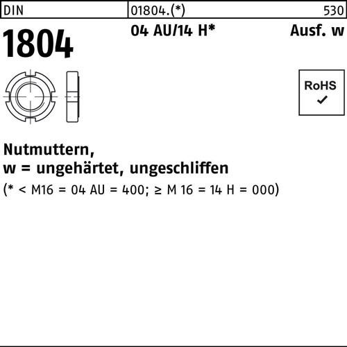 10 Stk. Nutmutter DIN 1804 M55x 1,5 Automatenstahl/14 H 1 Stück Noname 10 Stk. Nutmutter DIN 1804 M55x 1,5 Automatenstahl/14 H 1 Stück Noname von Noname