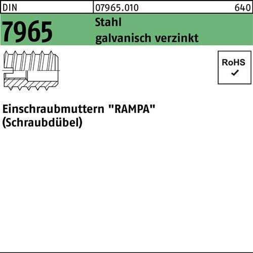 100 Stk. Einschraubmutter DIN 7965 M10x 30 Stahl galv.verz. 100 Stück Noname 100 Stk. Einschraubmutter DIN 7965 M10x 30 Stahl galv.verz. 100 Stück Noname von Noname