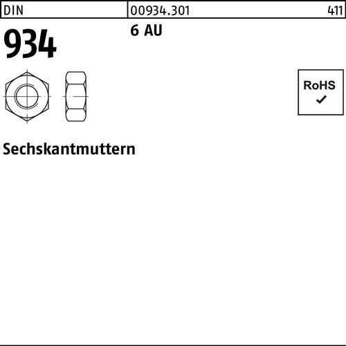 100 Stk. Sechskantmutter DIN 934 M14 6 Automatenstahl 100 Stück Noname 100 Stk. Sechskantmutter DIN 934 M14 6 Automatenstahl 100 Stück Noname von Noname