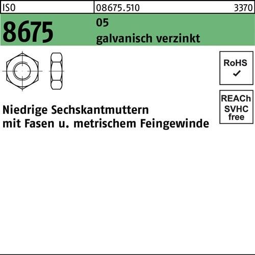 100 Stk. Sechskantmutter ISO 8675 Fasen M20x 1,5 5 galv.verz. 100 Stück Noname 100 Stk. Sechskantmutter ISO 8675 Fasen M20x 1,5 5 galv.verz. 100 Stück Noname von Noname