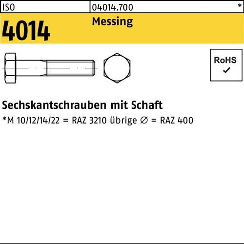 100 Stk. Sechskantschraube ISO 4014 Schaft M10x 50 Messing 100 Stück Noname 100 Stk. Sechskantschraube ISO 4014 Schaft M10x 50 Messing 100 Stück Noname von Noname