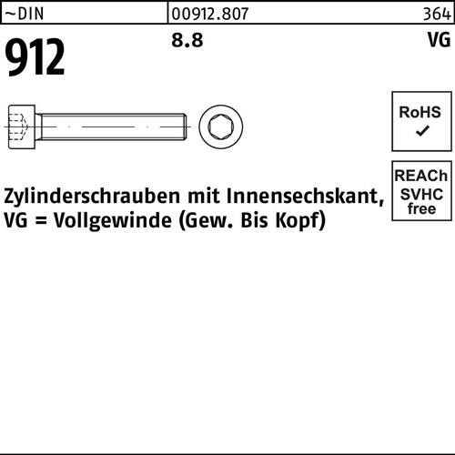 100 Stk. Zylinderschraube DIN 912 Innen-6kt VG M10x 80 8.8 100 Stück Noname 100 Stk. Zylinderschraube DIN 912 Innen-6kt VG M10x 80 8.8 100 Stück Noname von Noname