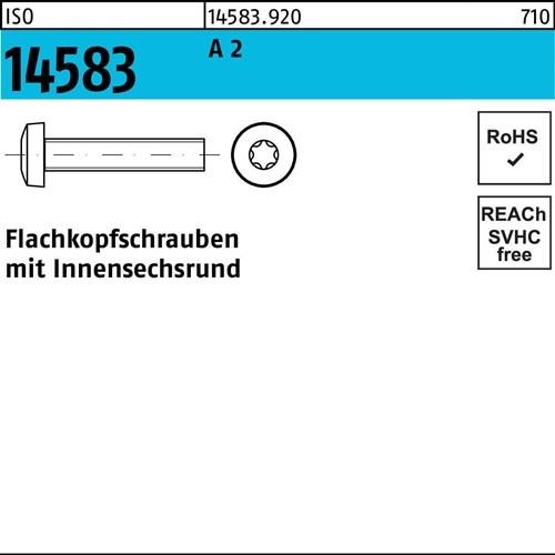 1000 Stk. Flachkopfschraube ISO 14583 ISR M2x 5 A 2 1000 Stück Noname von Noname