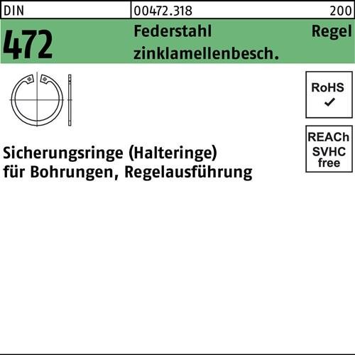 1000 Stk. Sicherungsring DIN 472 30x 1,2 Federstahl zinklamellenb. Regelausf. 1000 Stk. Sicherungsring DIN 472 30x 1,2 Federstahl zinklamellenb. Regelausf. von Noname