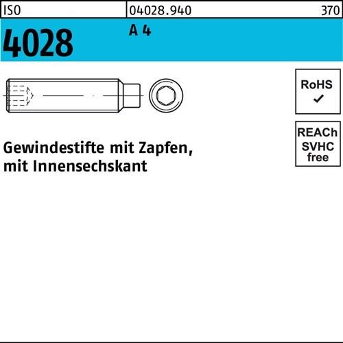 25 Stk. Gewindestift ISO 4028 Zapfen/Innen-6kt M12x 60 A 4 25 Stück Noname 25 Stk. Gewindestift ISO 4028 Zapfen/Innen-6kt M12x 60 A 4 25 Stück Noname von Noname