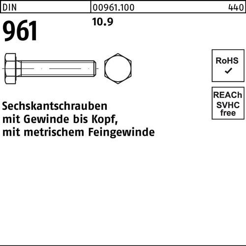 25 Stk. Sechskantschraube DIN 961 VG M20x2x100 10.9 25 Stück Noname 25 Stk. Sechskantschraube DIN 961 VG M20x2x100 10.9 25 Stück Noname von Noname