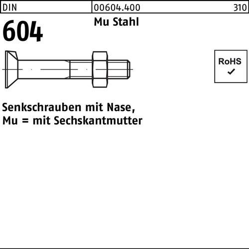 25 Stk. Senkschraube DIN 604 Nase/6-ktmutter M16x 75 Mu Stahl 4.6 25 Stück 25 Stk. Senkschraube DIN 604 Nase/6-ktmutter M16x 75 Mu Stahl 4.6 25 Stück von Noname