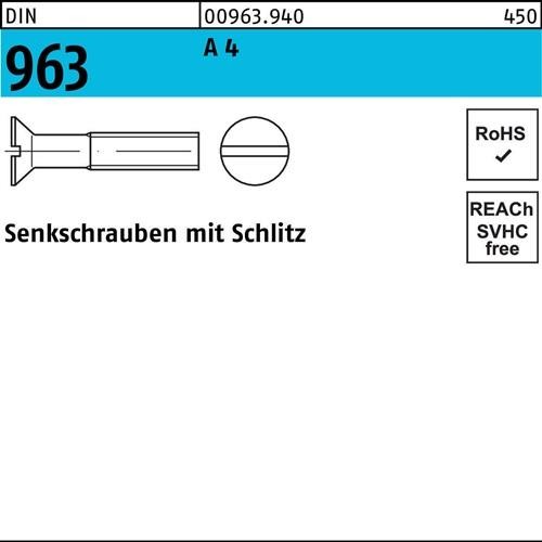 25 Stk. Senkschraube DIN 963 Schlitz M16x 70 A 4 25 Stück Noname 25 Stk. Senkschraube DIN 963 Schlitz M16x 70 A 4 25 Stück Noname von Noname