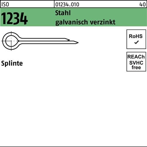 25 Stk. Splinte ISO 1234 16x 250 Stahl galv.verz. 25 Stück Noname 25 Stk. Splinte ISO 1234 16x 250 Stahl galv.verz. 25 Stück Noname von Noname