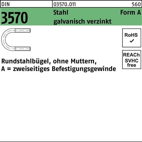 50 Stk. Rundstahlbügel DIN 3570 o.Mutter A 94/NW 80 Stahl galv.verz. 50 Stück 50 Stk. Rundstahlbügel DIN 3570 o.Mutter A 94/NW 80 Stahl galv.verz. 50 Stück von Noname
