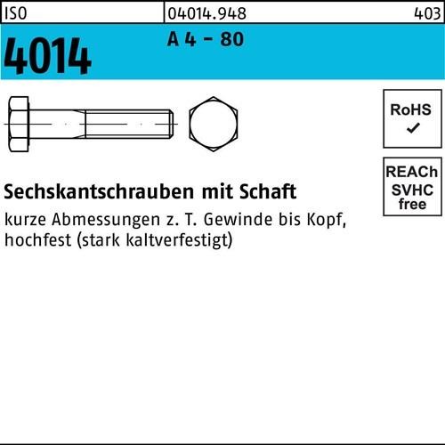 50 Stk. Sechskantschraube ISO 4014 Schaft M6x 120 A 4 - 80 50 Stück Noname 50 Stk. Sechskantschraube ISO 4014 Schaft M6x 120 A 4 - 80 50 Stück Noname von Noname