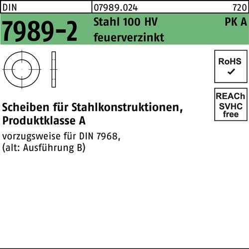 50 Stk. Unterlegscheibe DIN 7989-2 30/33x 56x8 Stahl 100HV feuerverz. 50 Stück 50 Stk. Unterlegscheibe DIN 7989-2 30/33x 56x8 Stahl 100HV feuerverz. 50 Stück von Noname