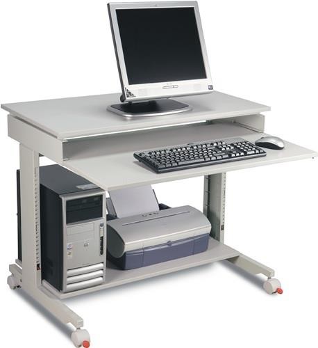PC-Arbeitstisch H720-1100xB900xT500mm lichtgrau fahrbar Noname 6810-9 PC-Arbeitstisch H720-1100xB900xT500mm lichtgrau fahrbar Noname 6810-9 von Noname