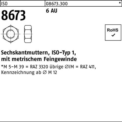 Sechskantmutter ISO 8673 M100x 2 6 Automatenstahl 1 Stück Noname Sechskantmutter ISO 8673 M100x 2 6 Automatenstahl 1 Stück Noname von Noname