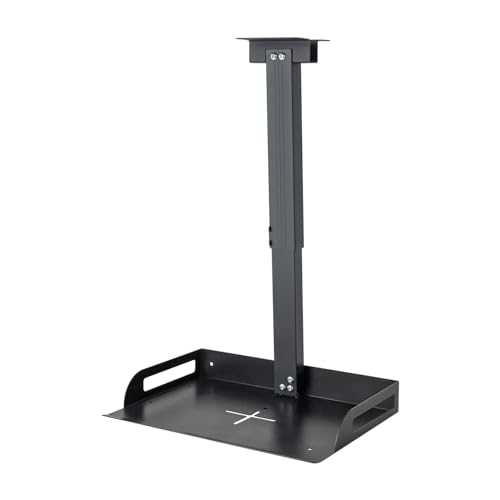 NoneDanGee Universal Projektor-Halterung für die Decke/Wand, Höhenverstellbar 34-56cm bis 14kg Tablett 35x22cm, Universal Beamer Projektor Deckenhalterung für Projektoren, Router usw (Schwarz) von NoneDanGee