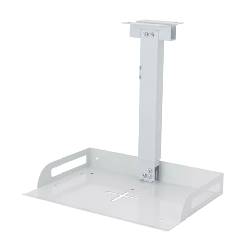 NoneDanGee Universal Projektor-Halterung für die Decke/Wand, Höhenverstellbar 34-56cm bis 14kg Tablett 35x22cm, Universal Beamer Projektor Deckenhalterung für Projektoren, Router usw (Weiß) von NoneDanGee