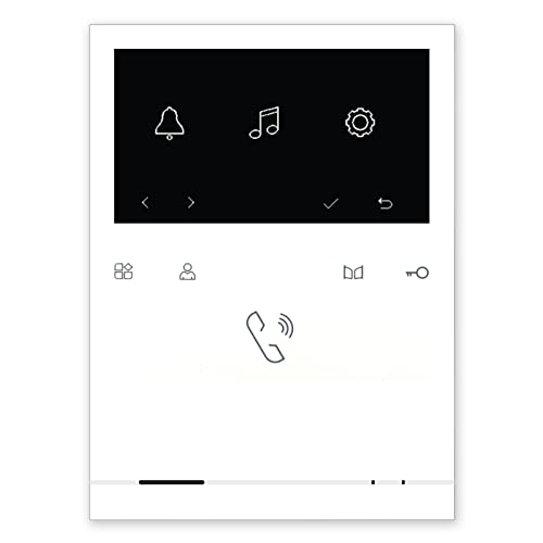 Balter EVO-Quick 4.3" LCD Display Kompaktmonitor Videostation, 2-Draht Bus Technologie, Intercom-Funktion, 6 Klingeltöne, Integriertes Mikrofon und Lautsprecher, Weiß von Nonic
