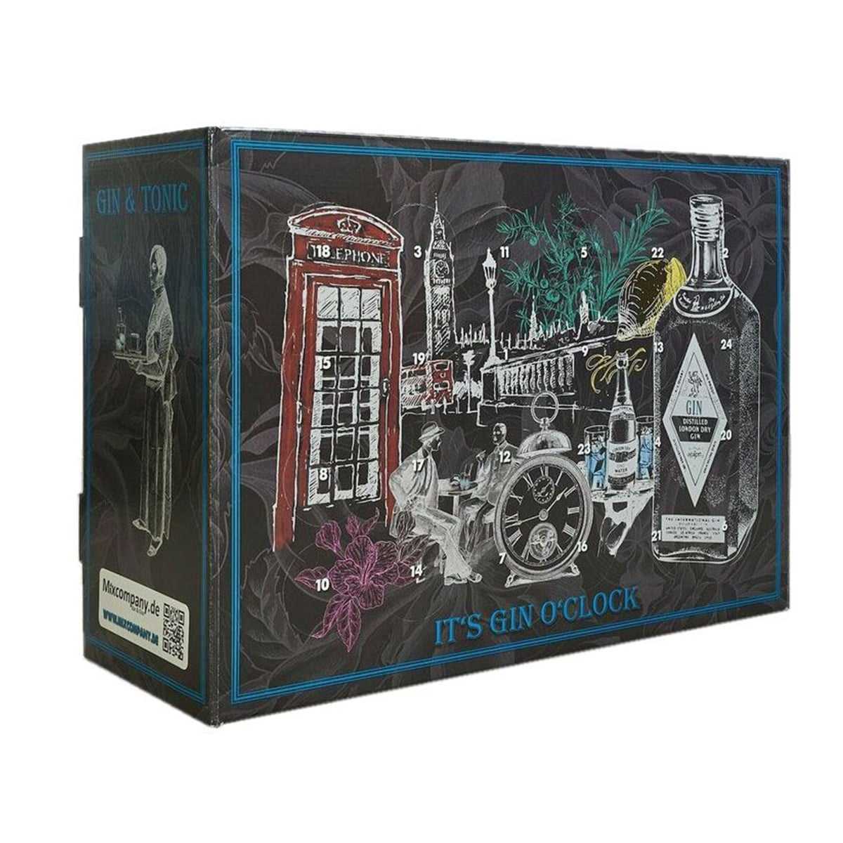 Gin & Tonic Water Adventskalender Set (24 verschiedene Gins & Tonic Waters Geschenkset) von MixCompany