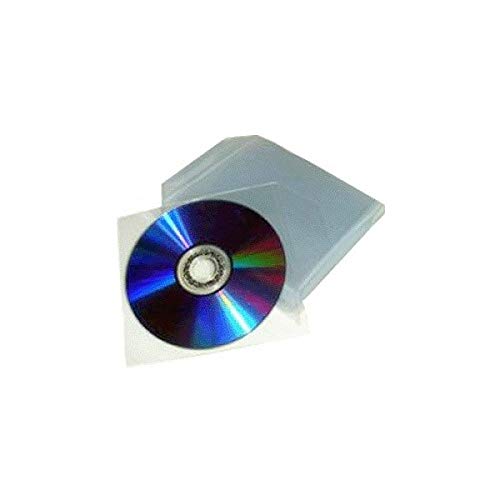200 CD/DVD - Hüllen mit Klappenverschluss, aus farblosem Kunststoff von Nonsolo-computer