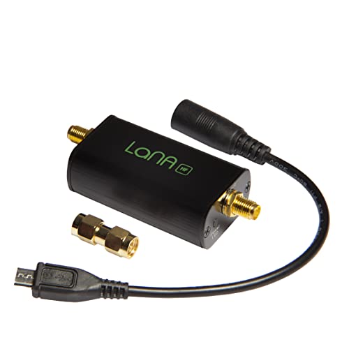 Lana HF - Rauscharmes LF, MF und HFVerstärkermodul (LNA) für RF und Software Defined Radio (SDR). Breitband 50kHz-150MHz Frequenzfähigkeit mit Bias Tee & USB Power Optionen von NooElec