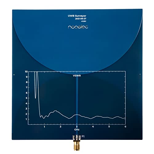 Nooelec UWB Surveyor Antenne - Extrem breite Biconical Low-Profile PCB Antenne Frequenzbereich von 700 MHz bis 10 GHz, durchschnittliche Verstärkung von 3dBi. Sehr klein und tragbar mit SMA Buchse von NooElec