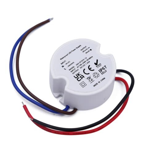 Noobibaba LED Trafo 12V Mini Netzteil Wasserdicht IP67, 230V auf 12V Transformator, DC 12V Unterputz Netzteil Rund 1,25A 15W für Lichterketten 1er-Pack Noobibaba LED Trafo 12V Mini Netzteil Wasserdicht IP67, 230V auf 12V Transformator, DC 12V Unterputz Netzteil Rund 1,25A 15W für Lichterketten 1er-Pack von Noobibaba