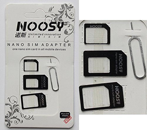 4IN1 Nano Micro Sim Adapter Simkarten Set für Iphone 4 5 6 Samsung HTC Universal von Noosy