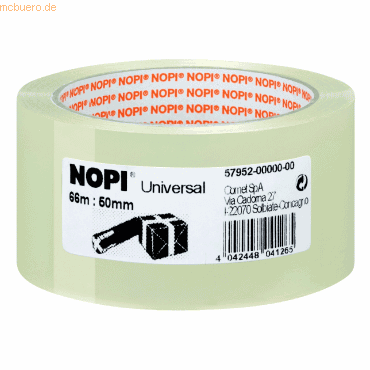Nopi Packband 50mm x 66m PP transparent von Nopi