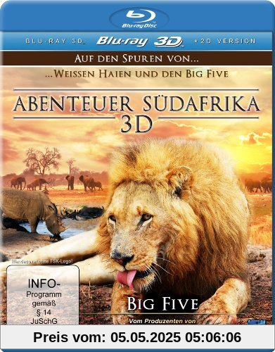 Abenteuer Südafrika 3D - Auf den Spuren von weißen Haien und den Big Five [3D Blu-ray] von Norbert Vander