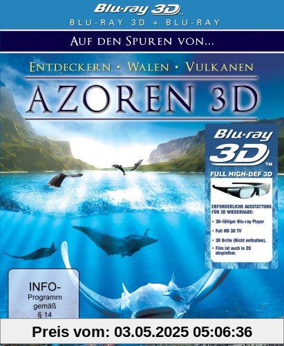 Azoren 3D - Auf den Spuren von Entdeckern, Walen und Vulkanen - Die komplette Serie (3x Blu-ray im Digipack) (3D Version inkl. 2D Version & 3D Lenticular Card) [3D Blu-ray] von Norbert Vander