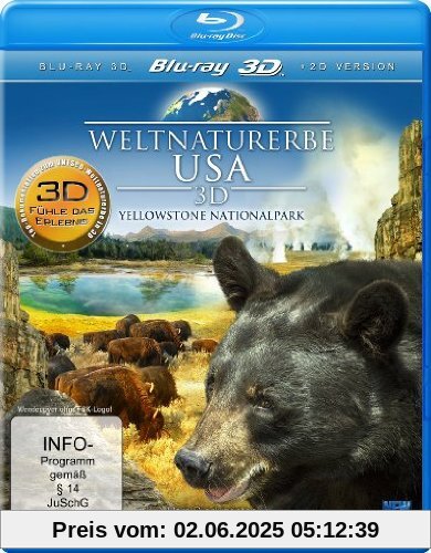 Weltnaturerbe USA 3D - Yellowstone Nationalpark (+ 2D Version) [Blu-ray 3D] von Norbert Vander