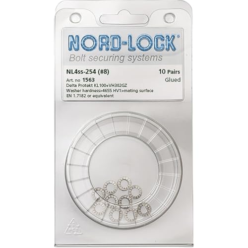 Original Nord-Lock Stahl Keilsicherungsscheiben Edelstahl A4 mit vergrößertem Außendurchmesser NL16spss für M16. d (mm): 17 - D (mm): 30,7 - T (mm): 3,2 von Nord-Lock