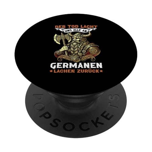 Der Tod Lacht Uns Alle An Germanen Lachen Zurück Wikinger PopSockets Klebender PopGrip Der Tod Lacht Uns Alle An Germanen Lachen Zurück Wikinger PopSockets Klebender PopGrip von Nordische Mythologie Nordman Wikinger Odins Runen